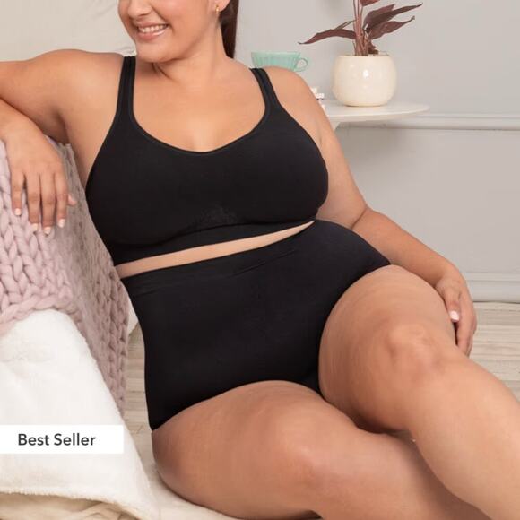 Shapermint Essentials All Day Every Day High-Waisted Shaper Panty Black XL/2X - Picture 2 of 7